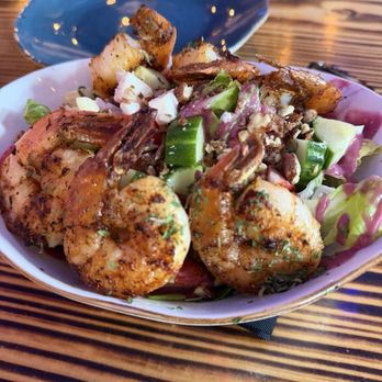 The Peculiar Pub - Florida Harvest salad (side size) with blackened shrimp - Pubs Near Me - Bradenton, Florida