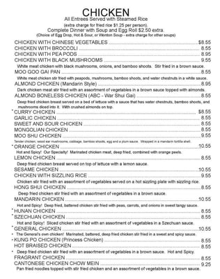 Menu photo 4 New China Restaurant Grandville, MI