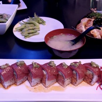 Shoyu Sushi - Fresh chef's Shoyu Chef's Special Rolls, Garlic Edamame, Miso Soup, 8 Pieces Gyoza - Sushi Bars Near Me - Bakersfield, California Shoyu Sushi - Fresh chef's Shoyu Chef's Special Rolls, Garlic Edamame, Miso Soup, 8 Pieces Gyoza - Sushi Bars Near Me - Bakersfield, California
