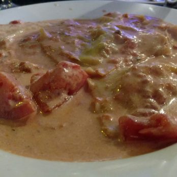 Cafe Frankie's - Crab-stuffed ravioli in some tomato cream sauce. - Italian Near Me - Boynton Beach, Florida Cafe Frankie's - Crab-stuffed ravioli in some tomato cream sauce. - Italian Near Me - Boynton Beach, Florida