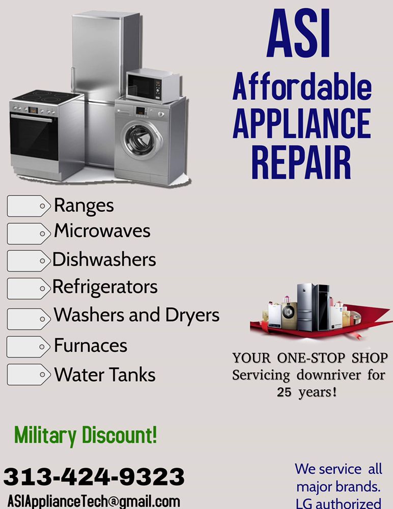 ASI APPLIANCE REPAIR Updated September 2024 Lincoln Park, Michigan