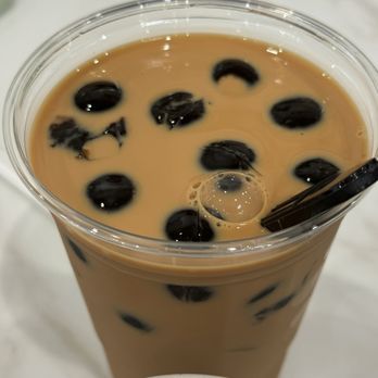 Ah Ma’s kitchen  - Giant grass jelly XXXL 'Boba' Milk Tea - Asian Fusion Near Me - San Francisco, California