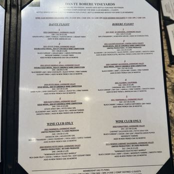 Dante Robere Vineyards - 11/3/24 menu - Wineries Near Me - Livermore, California Dante Robere Vineyards - 11/3/24 menu - Wineries Near Me - Livermore, California