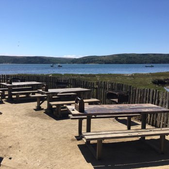 Hog Island Oyster - Seating overlooking Tomales Bay - Seafood Near Me - Marshall, California Hog Island Oyster - Seating overlooking Tomales Bay - Seafood Near Me - Marshall, California