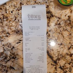 Tex’s Chicken & Burgers - $3.99 for a bottle but I can't even pay for a cup of ice?
