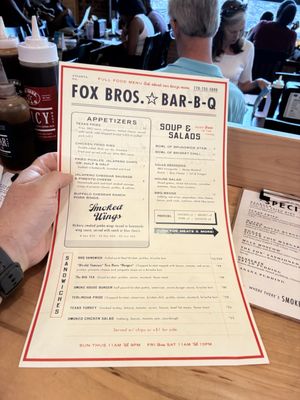 Menu photo 1 Fox Bros BBQ Brookhaven, GA