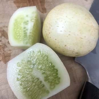 Got Harvest - Lemon cucumber is milder, sweeter, and crispier than a regular cucumber. Just sprinkle with salt and enjoy! - CSA Near Me Got Harvest - Lemon cucumber is milder, sweeter, and crispier than a regular cucumber. Just sprinkle with salt and enjoy! - CSA Near Me