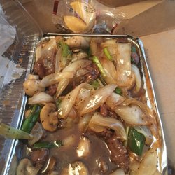 Hong Kong - Mongolian beef...10% beef, 90% filled