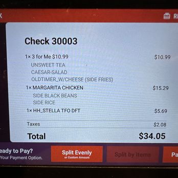 Chili's - Check - Tex-Mex Near Me - Winter Garden, Florida