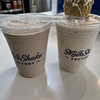 MilkShake Factory Charlotte Uptown - Chocolate milkshake and campfire s'mores (love the s'mores) - Ice Cream & Frozen Yogurt Near Me - Charlotte, North Carolina