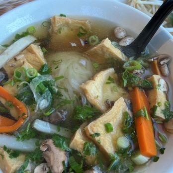 123 Pho - Vegan Pho: Thin noodles, Fried tofu with mushroom, vegetarian broth. - Vietnamese Near Me - Torrance, California