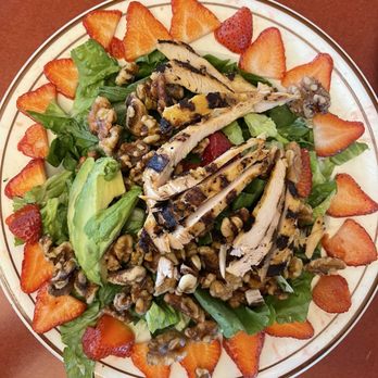 Bob’s Big Boy - Strawberry Chicken Salad  Huge portion. Dressing was great and I added a side of Blue Cheese, couldn't pass that up - American Near Me - Burbank, California