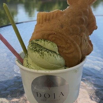 DOJA Tea Lounge - Taiyaki ice cream, matcha with red bean filling - Desserts Near Me - Tualatin, Oregon DOJA Tea Lounge - Taiyaki ice cream, matcha with red bean filling - Desserts Near Me - Tualatin, Oregon