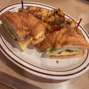 Mo's Egg House - Croissant sandwich with homestyle potato's - Breakfast & Brunch Near Me - Temecula, California