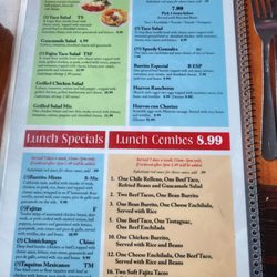El Lago - Lunch menu