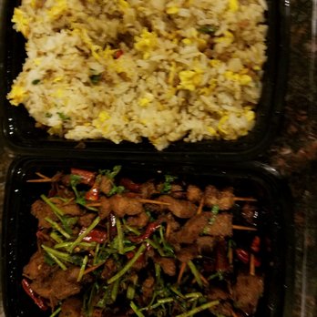 Sichuan Impression - Lamb on Toothpicks and House fried rice at Szechuan Impression - Szechuan Near Me - Alhambra, California