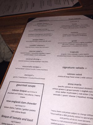 Menu photo 7 The Feast Restaurant Holmes Beach, FL