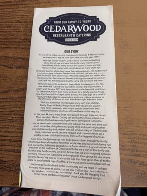 Menu photo 3 Cedarwood Restaurant Lebanon, KY Menu photo 3 Cedarwood Restaurant Lebanon, KY
