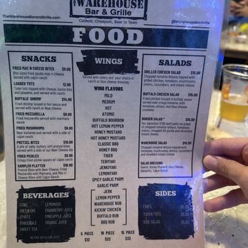 The Warehouse Bar & Grille - Food menu - American Near Me - Savannah, Georgia The Warehouse Bar & Grille - Food menu - American Near Me - Savannah, Georgia