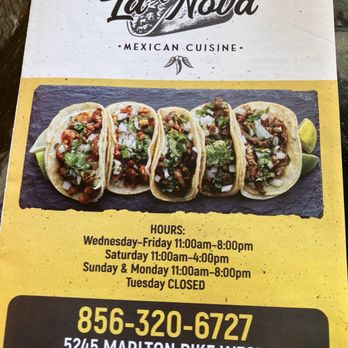 La Nova Mexican Restaurant - 2026 menu - Mexican Near Me - Pennsauken, New Jersey La Nova Mexican Restaurant - 2026 menu - Mexican Near Me - Pennsauken, New Jersey