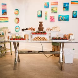 The Event Loft - Our dessert table at our wedding reception at the Gray Matter Museum of Art. Photo by Dennis Roy Coronel Photography.