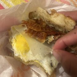 Dunkin’ - Paper still on food