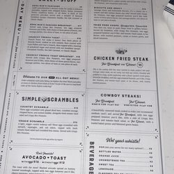 The Mercantile Shop - Menu