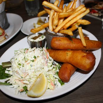 Dockside - Fish & Chips. Massive and freshly breaded. White fish. - Salad Near Me - Coeur D Alene, Idaho