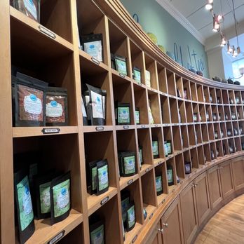 TeaLula - a shelf of teas and other items - Tea Rooms Near Me - Park Ridge, Illinois