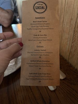 Menu photo 1 Village Social Kitchen & Bar Mount Kisco, NY Menu photo 1 Village Social Kitchen & Bar Mount Kisco, NY