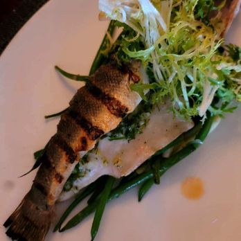 Michael's On Naples - Whole branzino (seabass) with green beans - Italian Near Me - Long Beach, California Michael's On Naples - Whole branzino (seabass) with green beans - Italian Near Me - Long Beach, California
