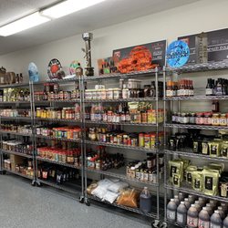 The wall of rub (they will let you taste them, which is awesome)