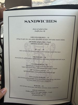 Menu photo 5 Five Leaves Brooklyn, NY Menu photo 5 Five Leaves Brooklyn, NY