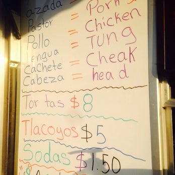 Tacos La Korita - a menu for a mexican restaurant - Food Trucks Near Me - Candler, North Carolina Tacos La Korita - a menu for a mexican restaurant - Food Trucks Near Me - Candler, North Carolina