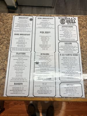 Menu photo 1 Wild Bill's Grill Woodville, TX Menu photo 1 Wild Bill's Grill Woodville, TX