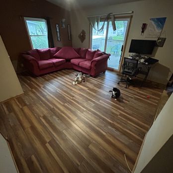 Cannons On Demand Handyman - New vinyl plank floor installed - Handyman Near Me - Rolling Prairie, Indiana Cannons On Demand Handyman - New vinyl plank floor installed - Handyman Near Me - Rolling Prairie, Indiana