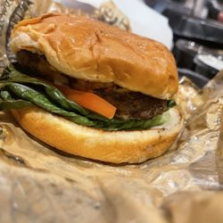 A1 Food Mart & Restaurant - HUGE burger (2 patties) from the Chess Box