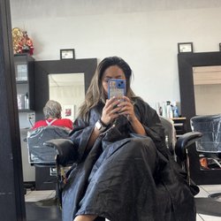 Patrick & Andy Beauty Salon - At the salon getting my roots touched up.