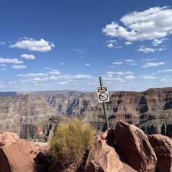 Grand Canyon West - Sign letting you know not to die lol