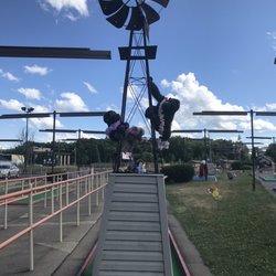 Putt Putt & Batting Cages - I loved the gorillas on this hole :)