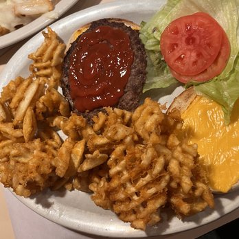 Lighthouse Restaurant - Cheeseburger with waffle Disco Fries - Diners Near Me - Bayonne, New Jersey