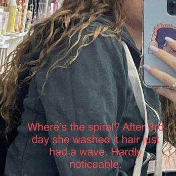 Mood on 10th - Description on photo. Not a spiral. After 3 days n washed no curls - Hair Salons Near Me - Tracy, California Mood on 10th - Description on photo. Not a spiral. After 3 days n washed no curls - Hair Salons Near Me - Tracy, California