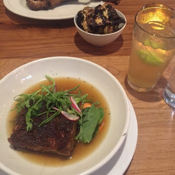 Dai Due - Pork confit, grilled cauliflower and pork chop, fancy herbal soda! - Butcher Near Me - Austin, Texas Dai Due - Pork confit, grilled cauliflower and pork chop, fancy herbal soda! - Butcher Near Me - Austin, Texas