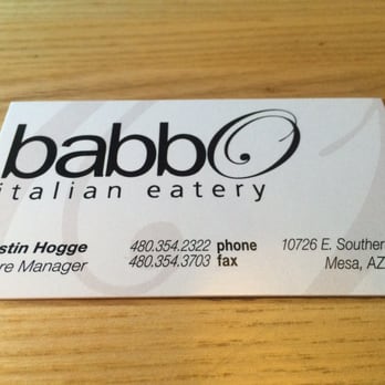 Babbo Italian Eatery - Italian Near Me - Mesa, Arizona