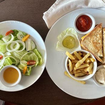 Celebrity Reflection - Salad, sandwich, and fries from room service - Boat Tours Near Me - Fort Lauderdale, Florida