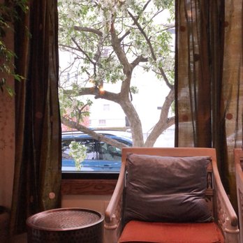 Aleppo Sweets - Cozy café seating and a window view - Syrian Near Me - Providence, Rhode Island