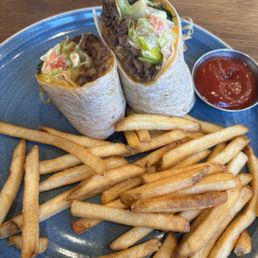 Bulgogi steak and cheese wrap Bulgogi steak and cheese wrap