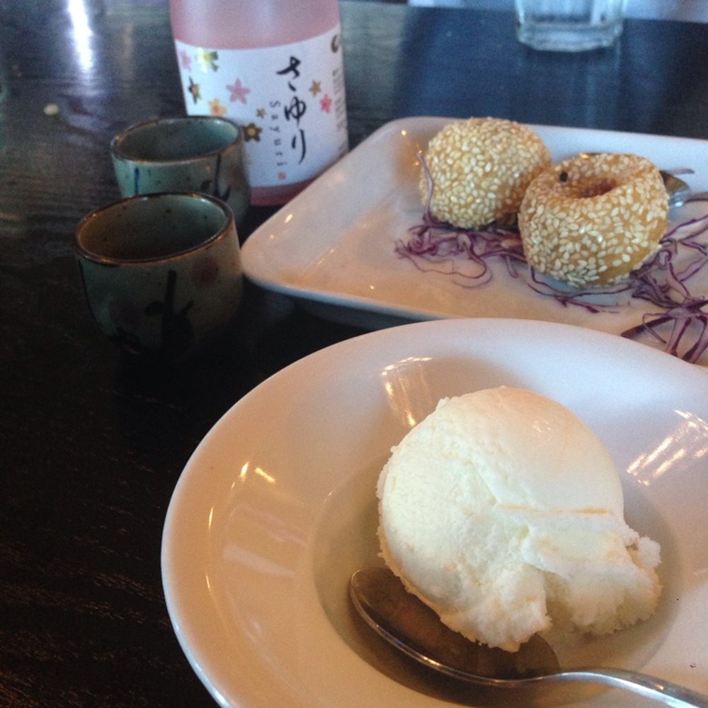 Sake Sushi - Vanilla ice cream, sesame balls & nigori sake. Yumm! - Sushi Bars Near Me - Vaughan, Ontario Sake Sushi - Vanilla ice cream, sesame balls & nigori sake. Yumm! - Sushi Bars Near Me - Vaughan, Ontario