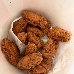 KFC - Really hard chicken wings (it's darker than this photo).