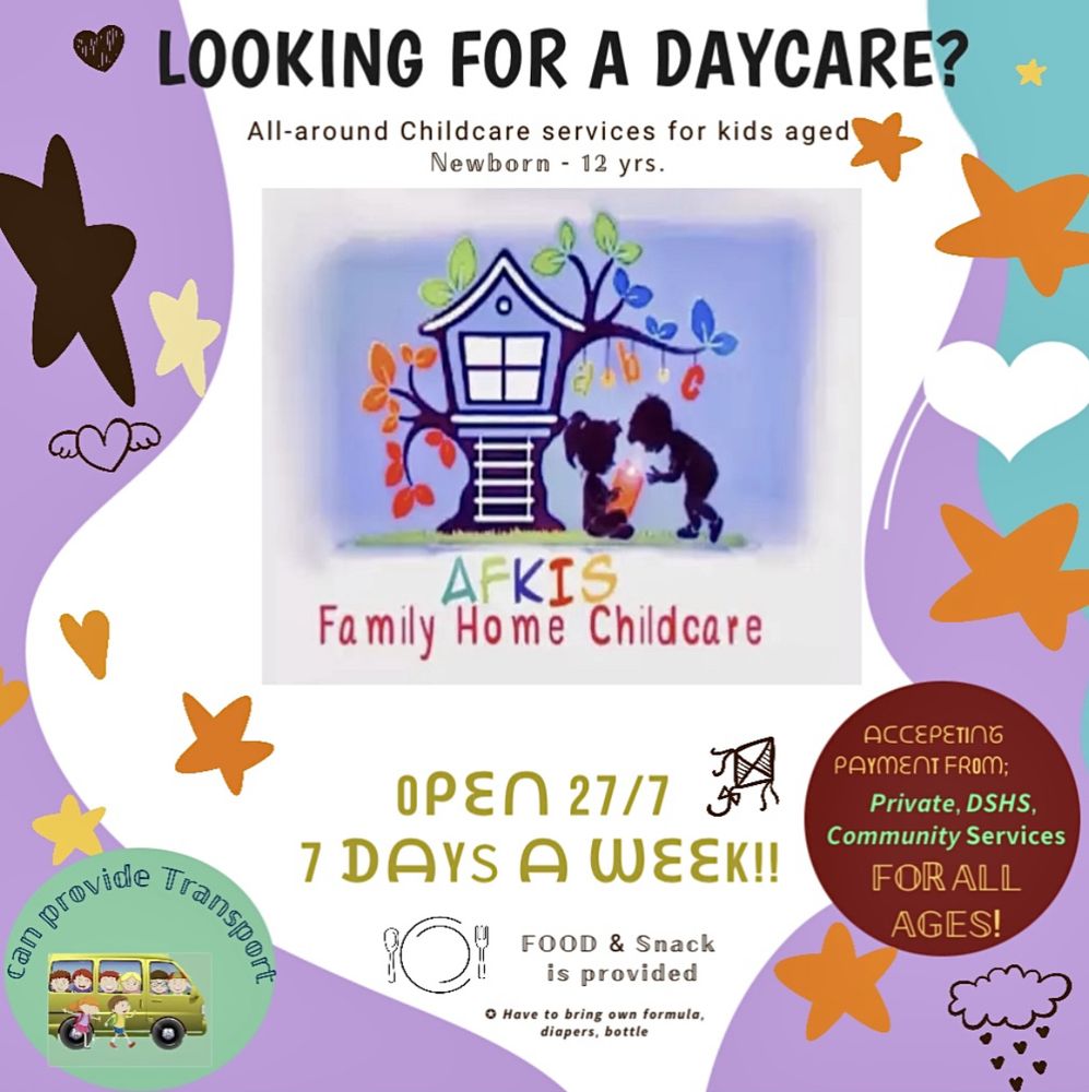 Afkis Family Home Childcare - childcare center in Kent, WA